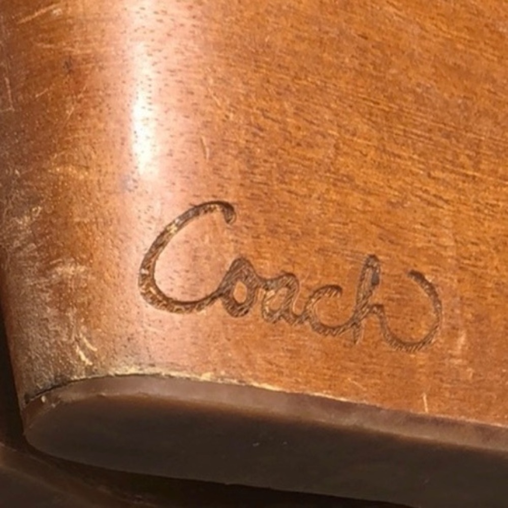 Coach Black and Brown Wedge Sandals - Picture 6 of 6